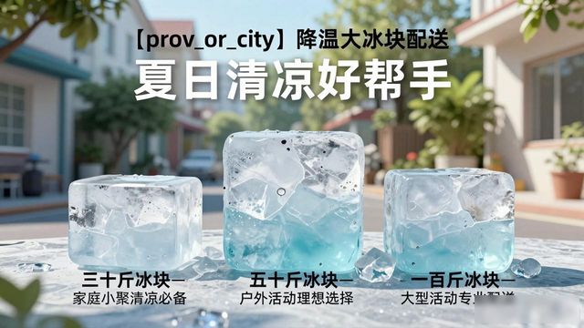 鞍山降温大冰块配送_海鲜排档降温解决方案_高温天气大冰块配送